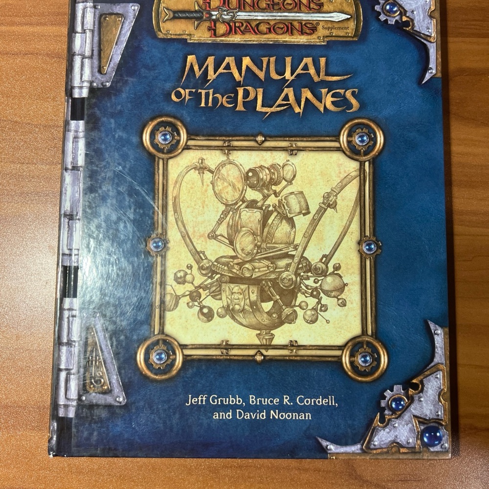 MANUAL OF THE PLANES 2001 1st print HC Dungeons & Dragons 3.0/D20 WOTC